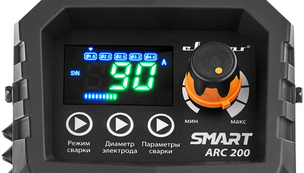 Фото 2 - Инвертор сварочный ARC 200 "REAL SMART" (Z28303) Black (маска+краги)