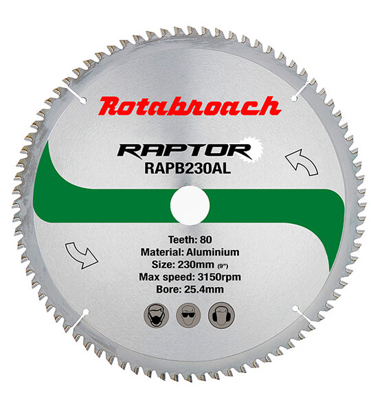 Фото 1 - Диск пильный по алюминию Rotabroach 230х25,4 80T RAPB230AL