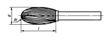 Борфрезы тип E - овальные  